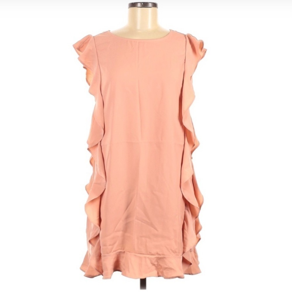 𝅺nwt Very J Blush Ruffled Shift Dress Size Medium